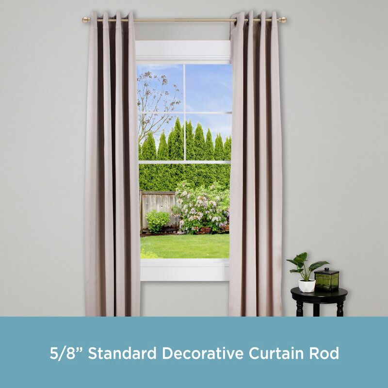 Desiree Adjustable Single Curtain Rod 48''-86'' thumbnail 2