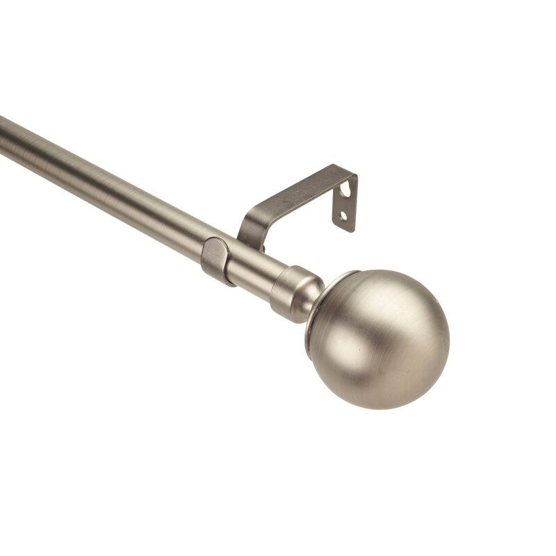 Cherell Adjustable Single Curtain Rod 24''-48'' thumbnail 2