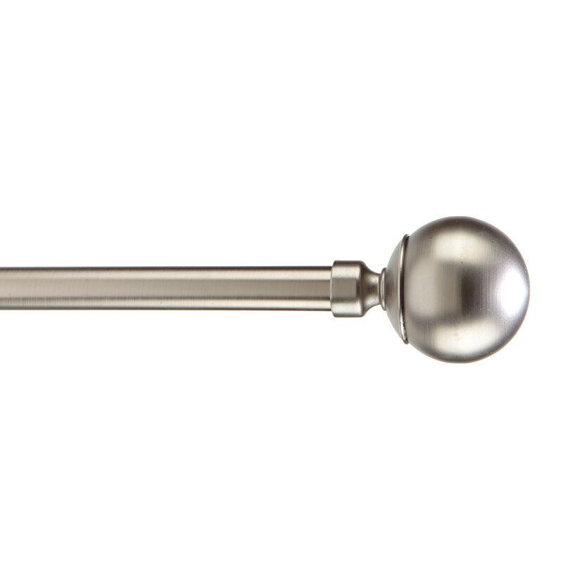 Cherell Adjustable Single Curtain Rod 86''-120'' thumbnail 3