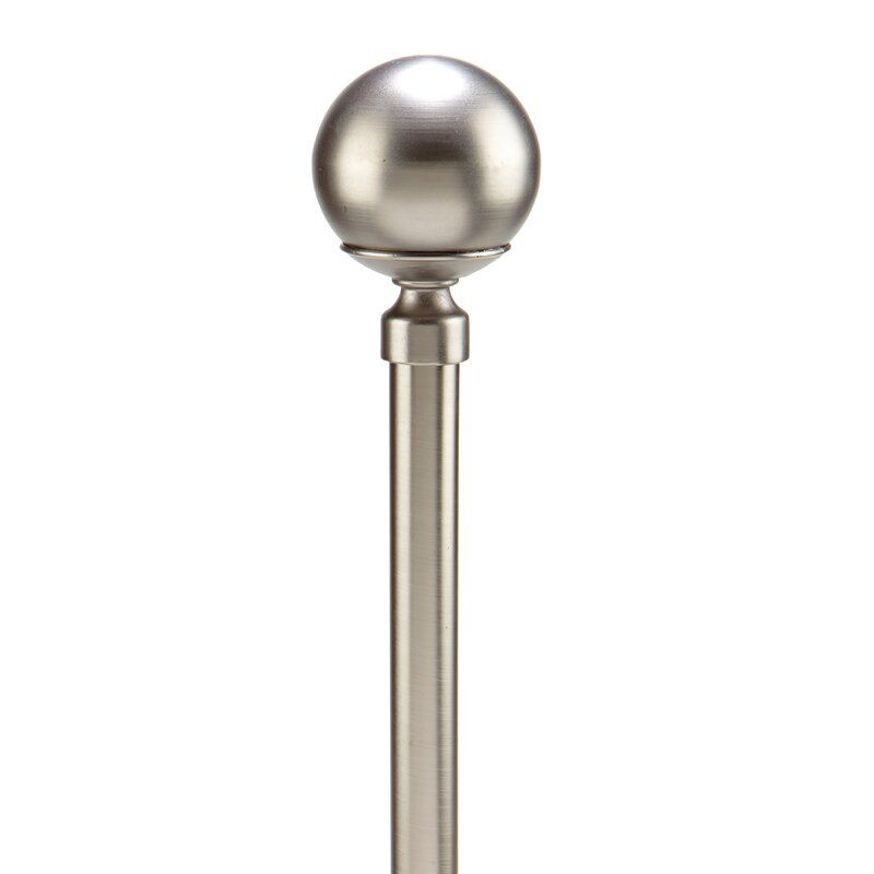 Cherell Adjustable Single Curtain Rod 48''-86'' thumbnail 3