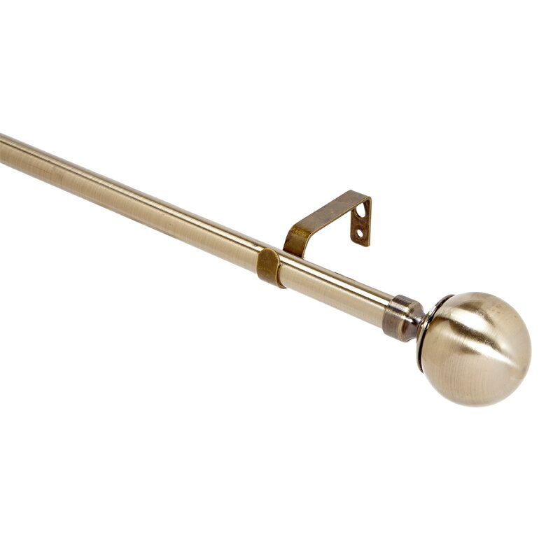 Cherell Adjustable Single Curtain Rod 86.69'' thumbnail 2