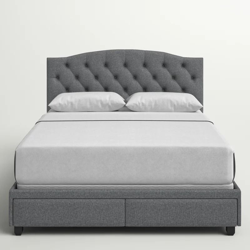 Islais Tufted Upholstered Low Profile Storage Platform Bed-King thumbnail 3