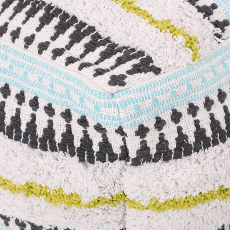 Delano Velvet Square Pouf Ottoman thumbnail 2