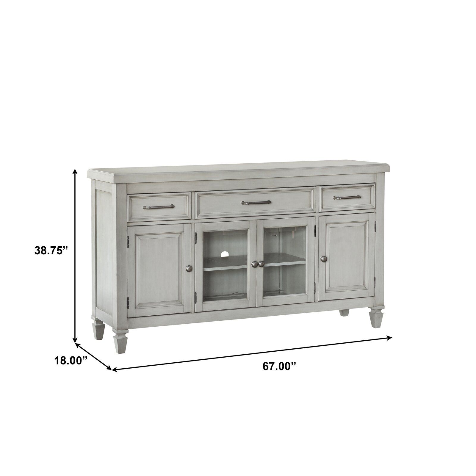 Rinaldo Wide 3 Drawer Sideboard thumbnail 4