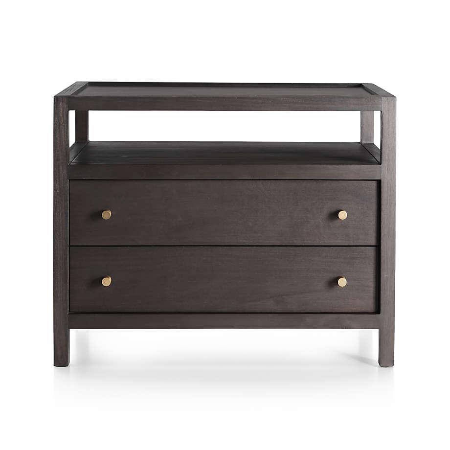 Keane Wenge Solid Wood Charging Nightstand thumbnail 3
