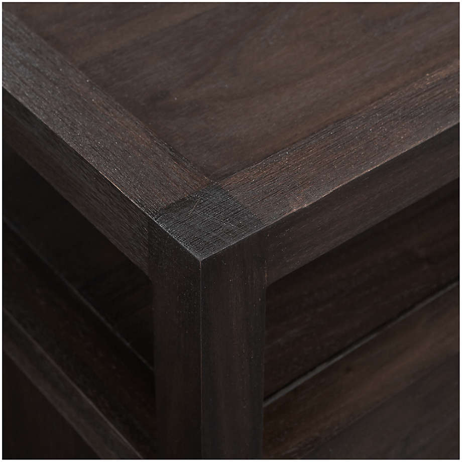 Keane Wenge Solid Wood Charging Nightstand thumbnail 4