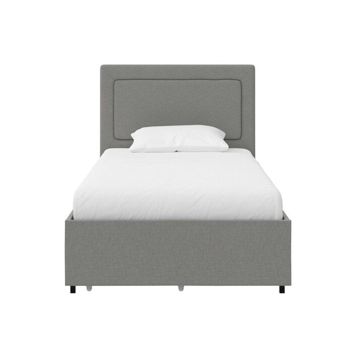 Calloway Upholstered Low Profile Storage Platform Bed-Twin thumbnail 3