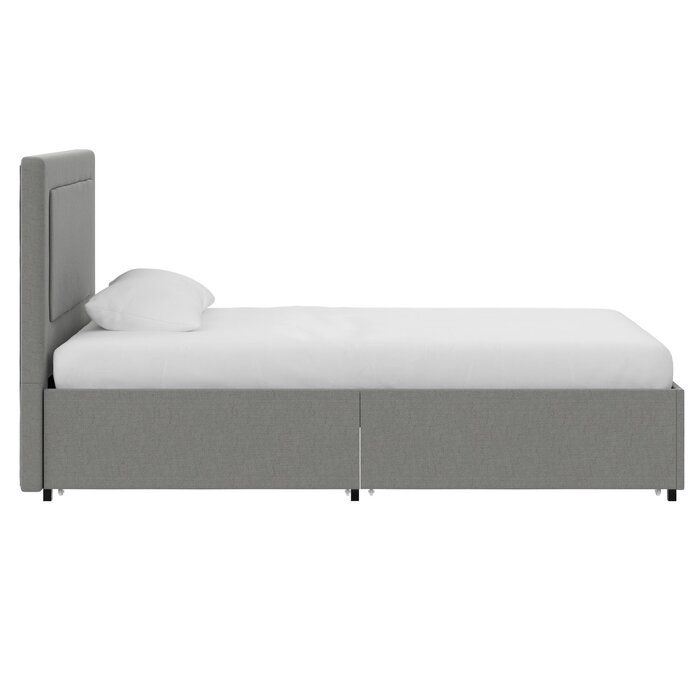 Calloway Upholstered Low Profile Storage Platform Bed-Twin thumbnail 4