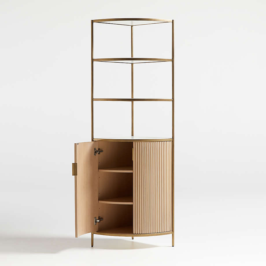 Fayette Corner Bookcase with Storage thumbnail 2