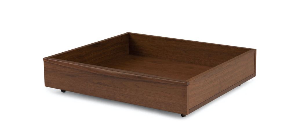 Lenia Walnut Underbed Storage Drawer Set thumbnail 3