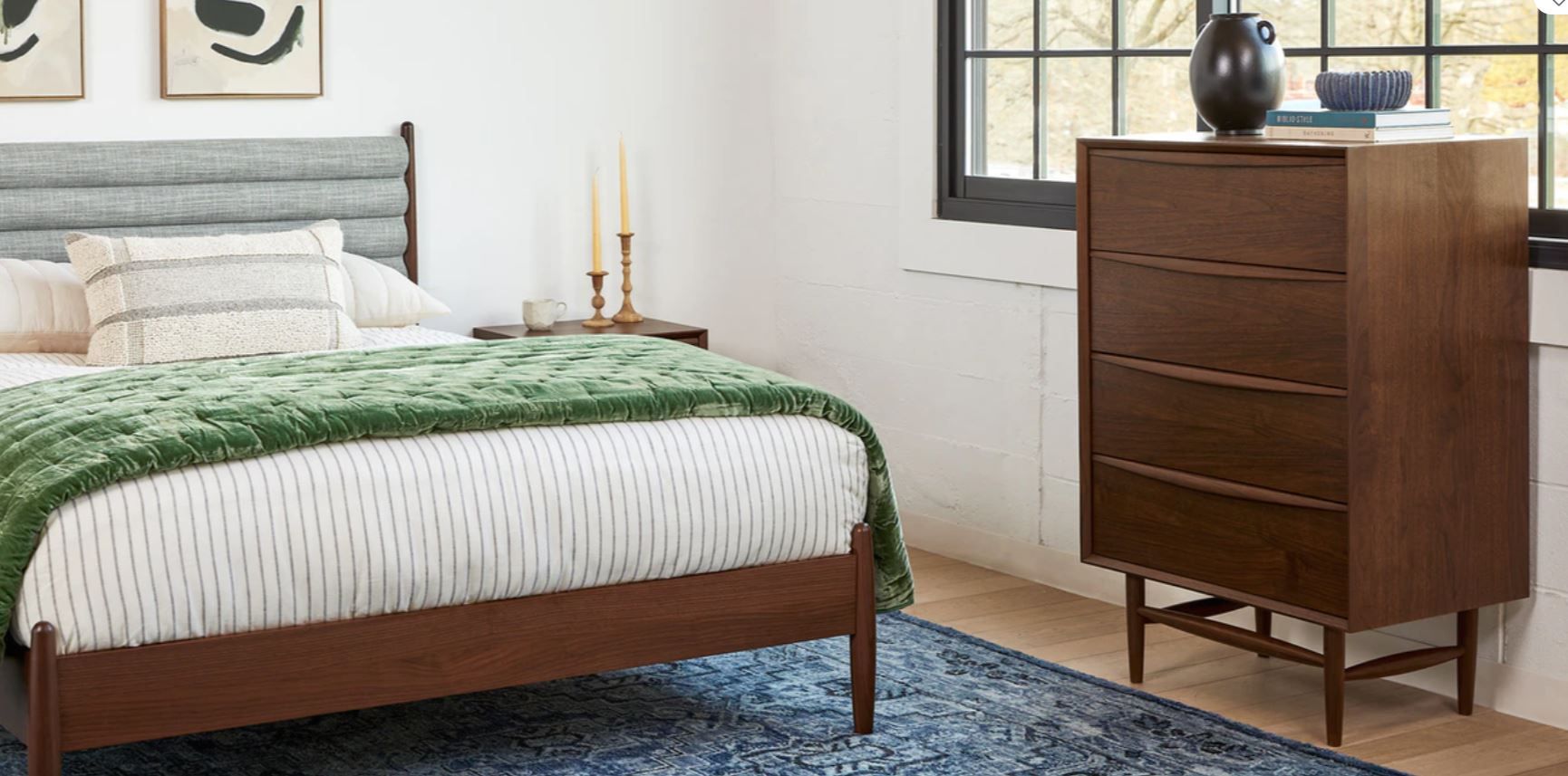 Lenia Walnut 4 Drawer Chest thumbnail 2