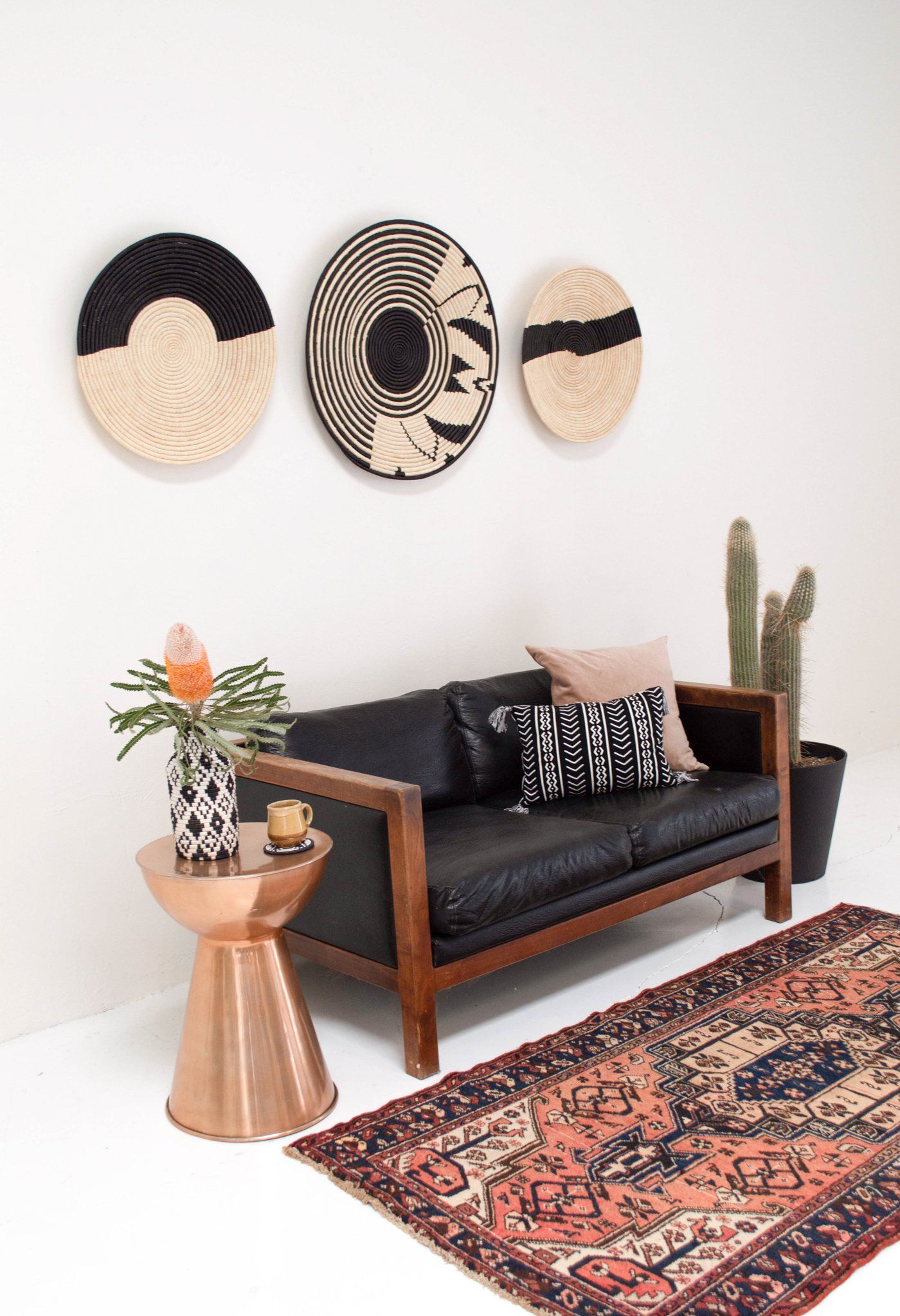 Natural Raffia Woven Wall Art Plate thumbnail 2