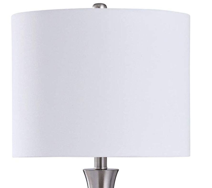 Hamilton Brushed Steel Vase Table Lamp thumbnail 2