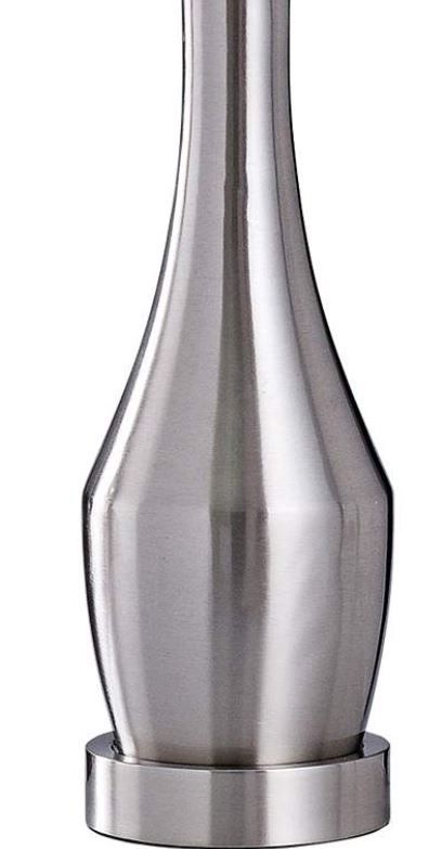 Hamilton Brushed Steel Vase Table Lamp thumbnail 3