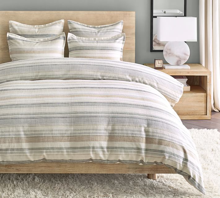 Clayton Striped Cotton Shams No Insert-36"x20" thumbnail 2