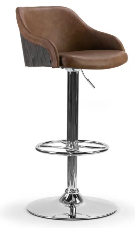 Buker Adjustable Height Swivel Bar Stool thumbnail 2