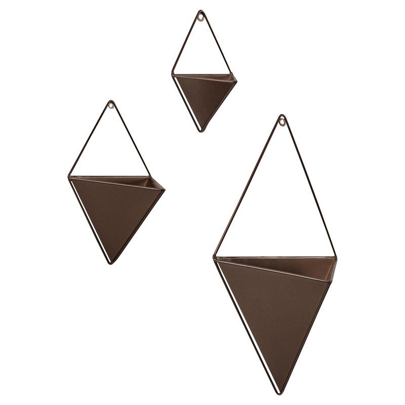 Anding 3Piece Geometric Wall Planter Set thumbnail 3