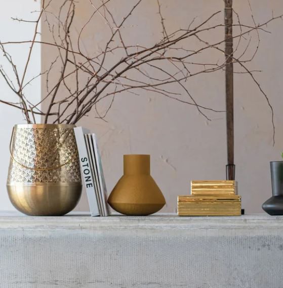 Ezra Mustard Stainless Steel Table Vase thumbnail 3
