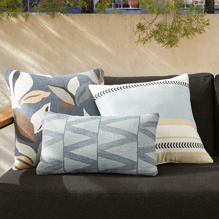 Variegated Block Stripe IndoorOutdoor Pillow No Insert-20"X20" thumbnail 2