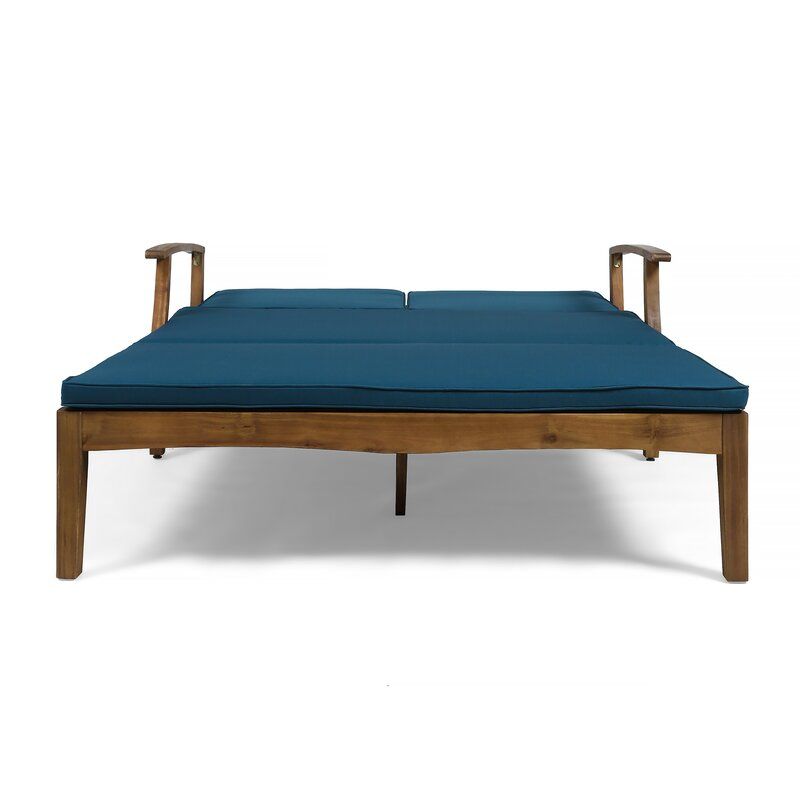 Tamer  Long Reclining Acacia Double Chaise with Cushions thumbnail 3