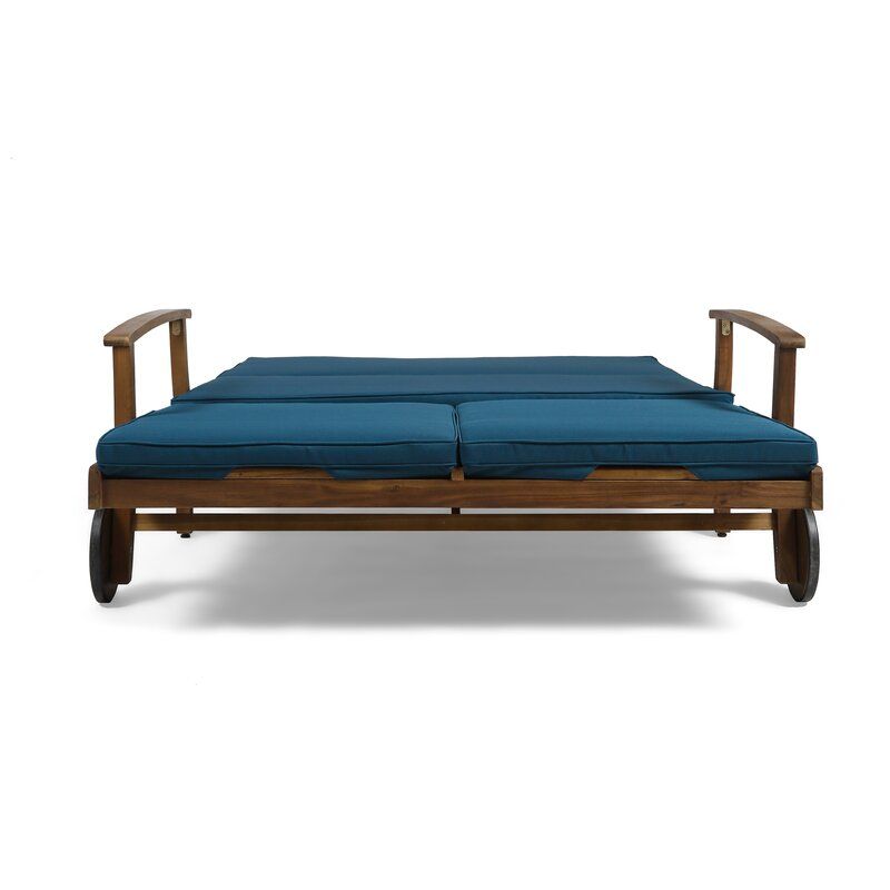Tamer  Long Reclining Acacia Double Chaise with Cushions thumbnail 4