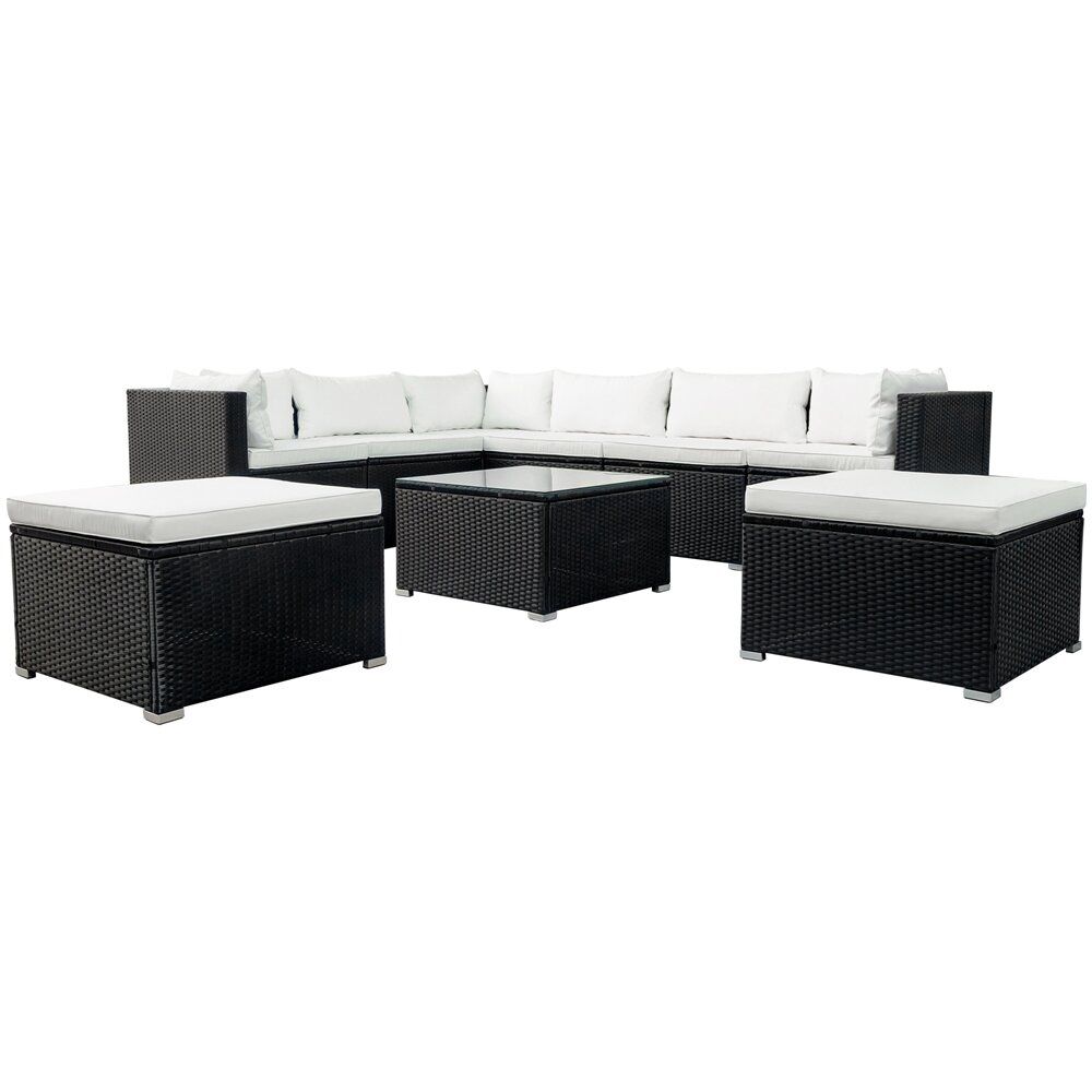 Gin Wide Reversible Patio Sectional with Cushions thumbnail 2