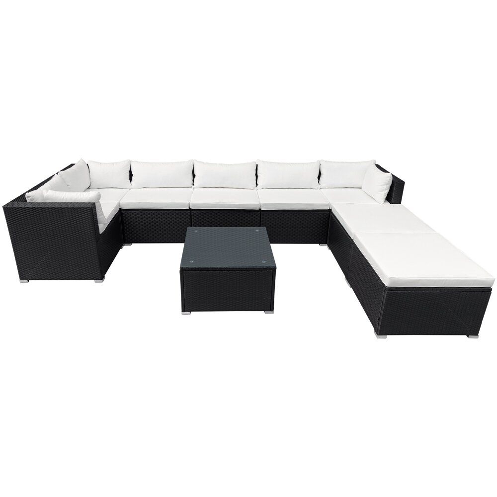 Gin Wide Reversible Patio Sectional with Cushions thumbnail 4