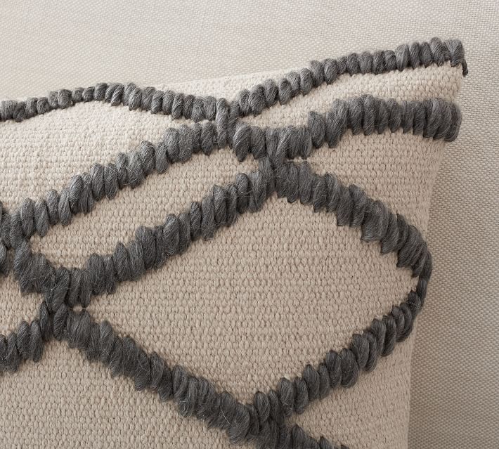 Calloway Embroidered Lumbar Pillow Cover No Insert-26"x16" thumbnail 3