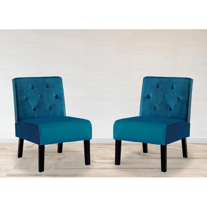 Frankly Tufted Velvet Slipper Chair thumbnail 4