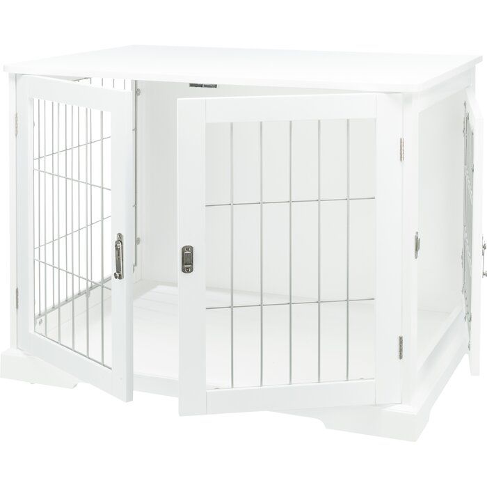 TRIXIE Indoor Dog Crate, Wooden Crate Table for Dogs, Dog Kennel, Perfect in Any Room TRIXIE Color: White Size: 29.6" H x 38.7" W x 27" D thumbnail 2