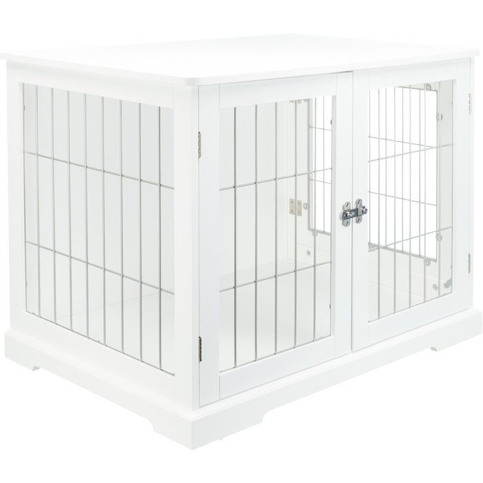 TRIXIE Indoor Dog Crate, Wooden Crate Table for Dogs, Dog Kennel, Perfect in Any Room TRIXIE Color: White Size: 29.6" H x 38.7" W x 27" D thumbnail 4