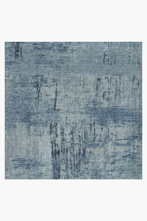 Impasto Slate Blue Rug-8' Round thumbnail 3