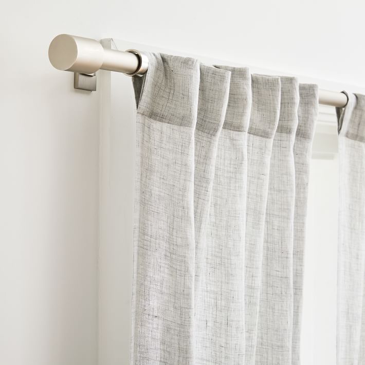 European Flax Linen Curtain - Frost Gray thumbnail 2