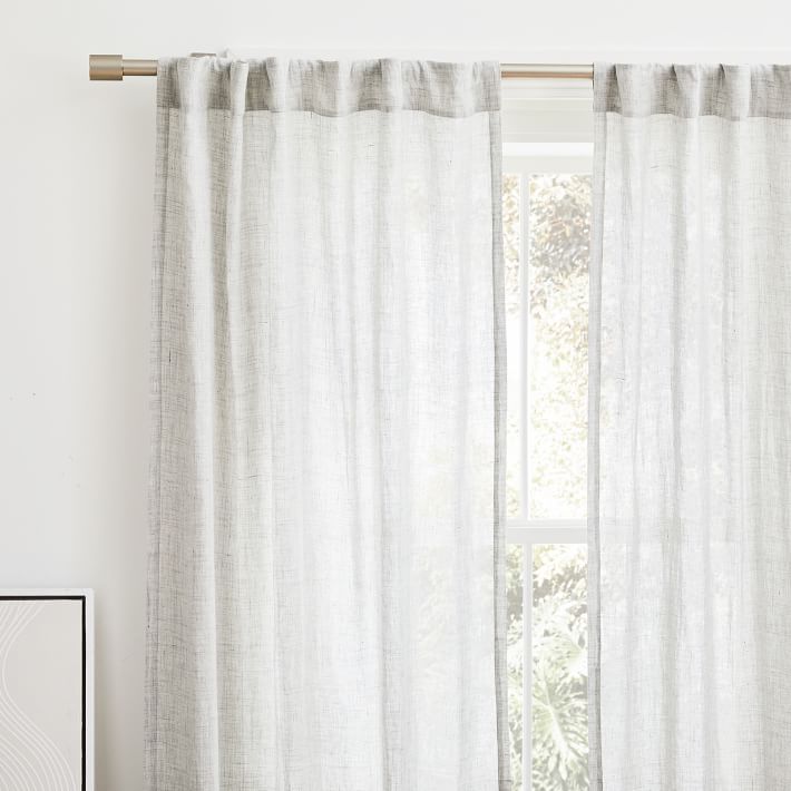 European Flax Linen Curtain - Frost Gray thumbnail 3
