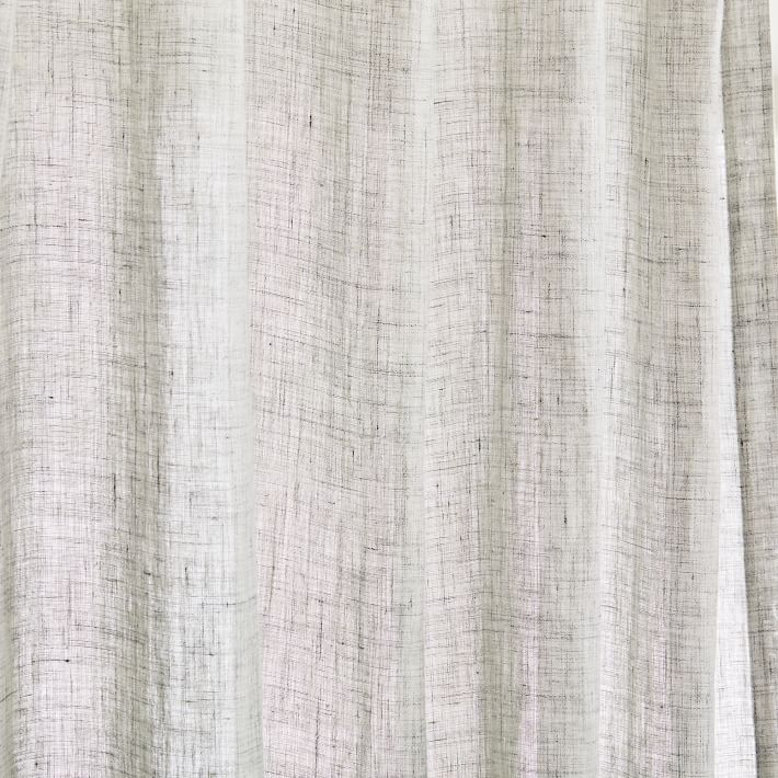 European Flax Linen Curtain - Frost Gray thumbnail 4