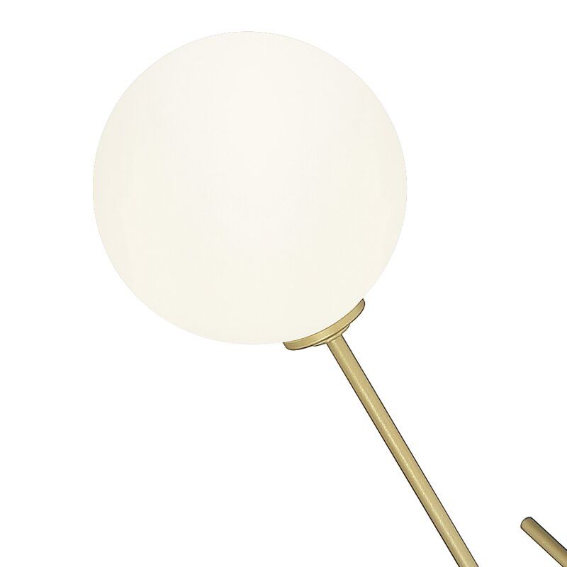 Light Sputnik Modern Linear Chandelier with Hand Blown Glass Ac thumbnail 2