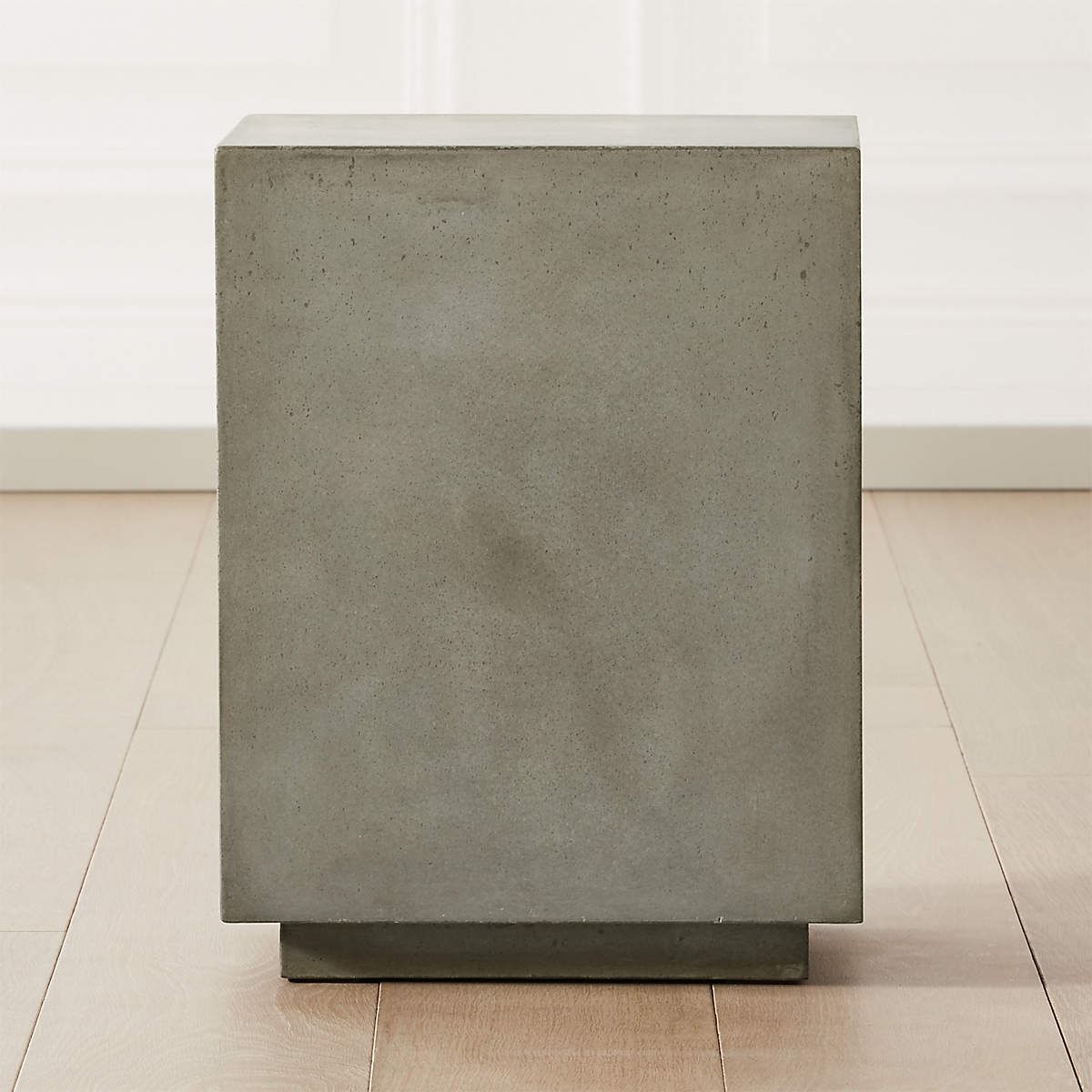 Matter Grey Cement Square Side Table thumbnail 2