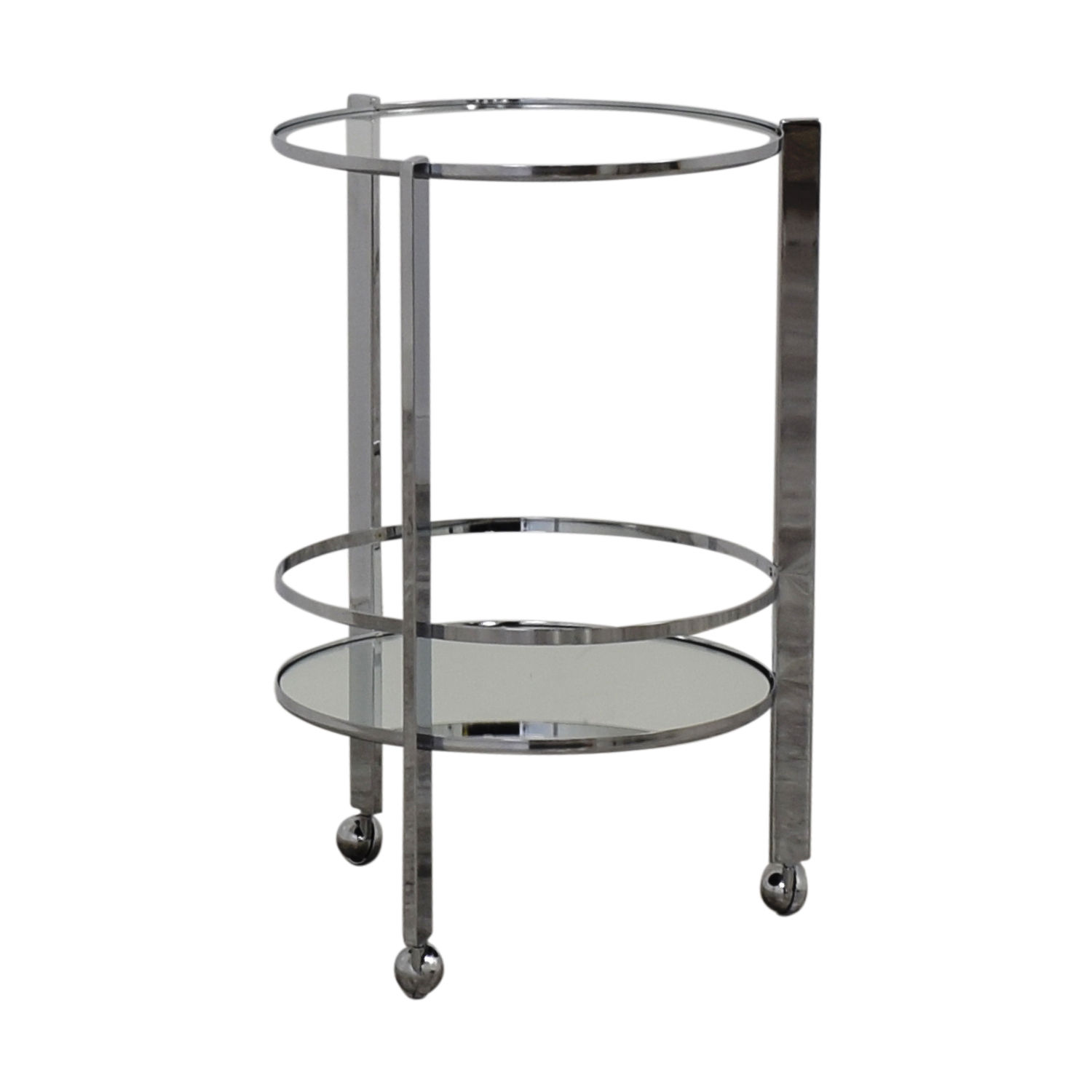 Ernest Chrome And Mirror Bar Cart thumbnail 2