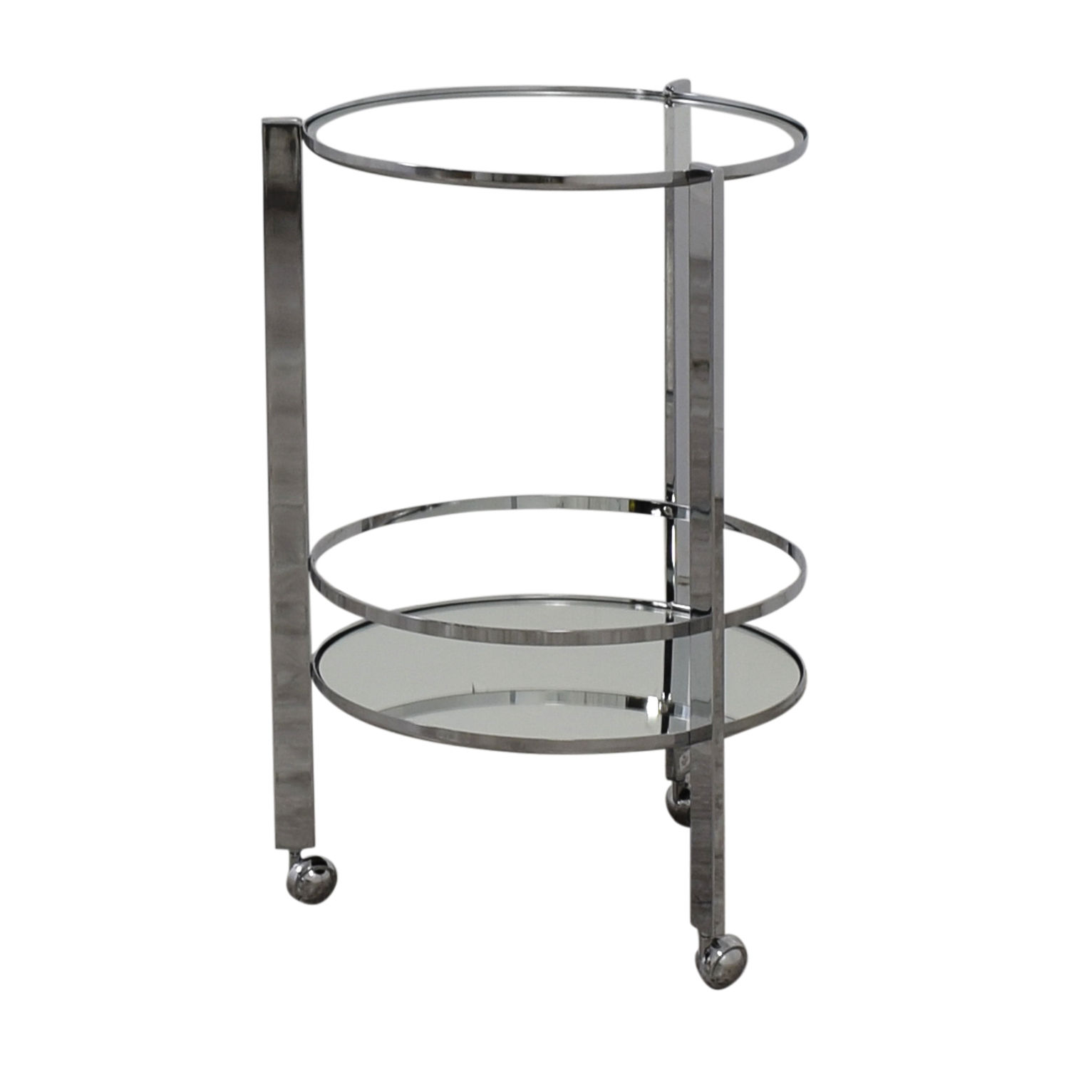Ernest Chrome And Mirror Bar Cart thumbnail 3