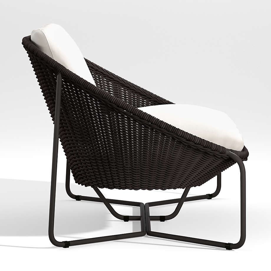 Morocco Graphite Oval Loveseat with White Cushion thumbnail 4