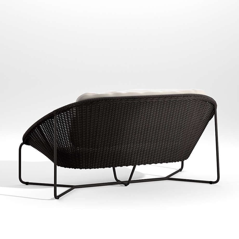 Morocco Graphite Oval Loveseat with White Cushion thumbnail 5