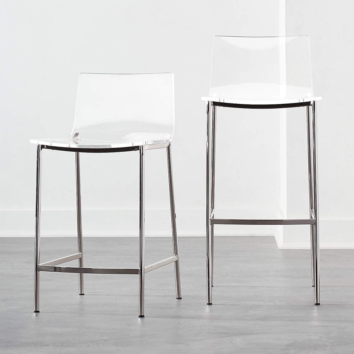 CHIARO CLEAR BAR STOOL NICKEL thumbnail 6