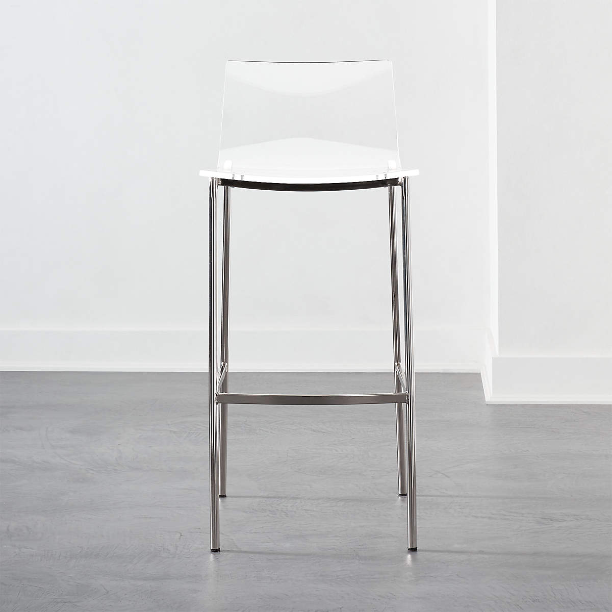 CHIARO CLEAR BAR STOOL NICKEL thumbnail 7
