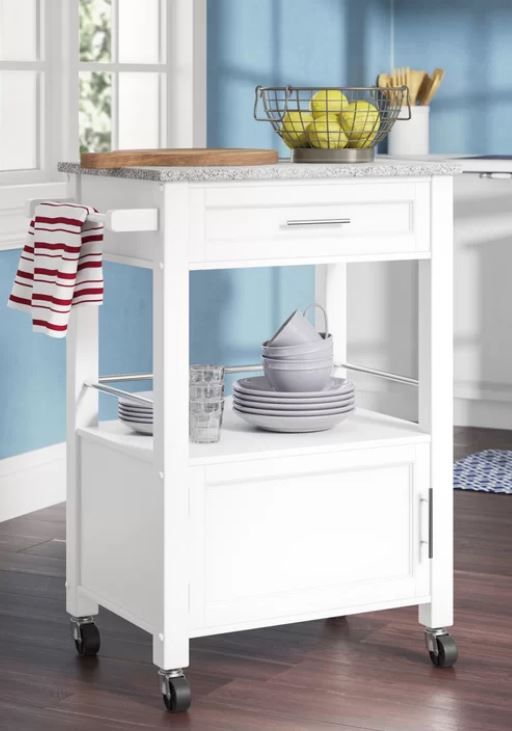Elsie Kitchen Cart with Granite Top thumbnail 5
