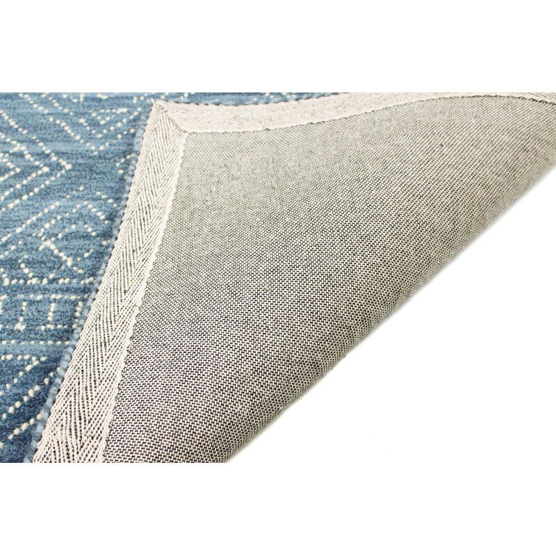 Kory Hand Hooked Wool Azure Rug thumbnail 4