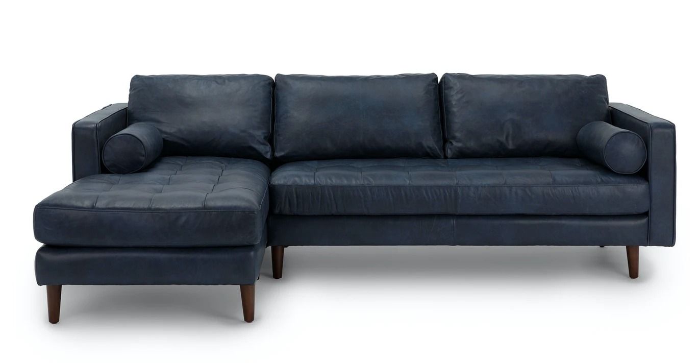 Sven Oxford Blue Left Sectional Sofa thumbnail 3
