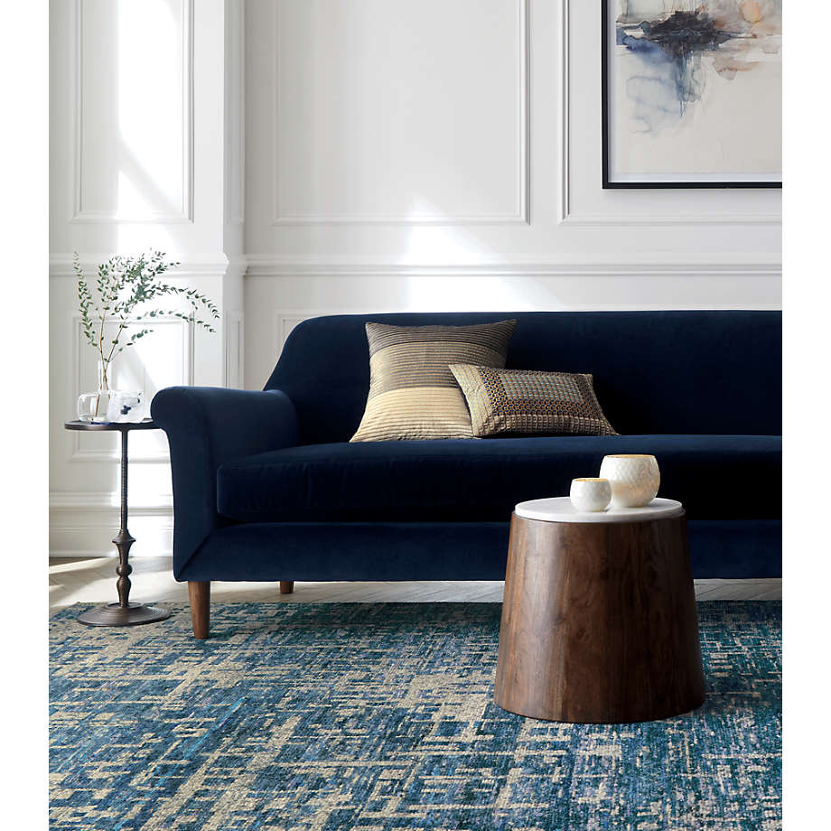 Celosia Indigo Blue Hand Knotted Rug-9'x12' thumbnail 4