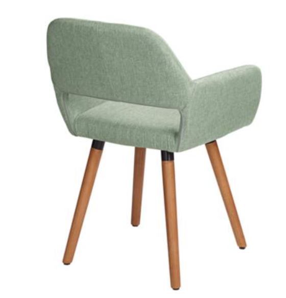 Nelson Sea Foam Green Fabric Dining Chair thumbnail 2