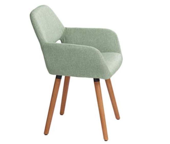 Nelson Sea Foam Green Fabric Dining Chair thumbnail 4