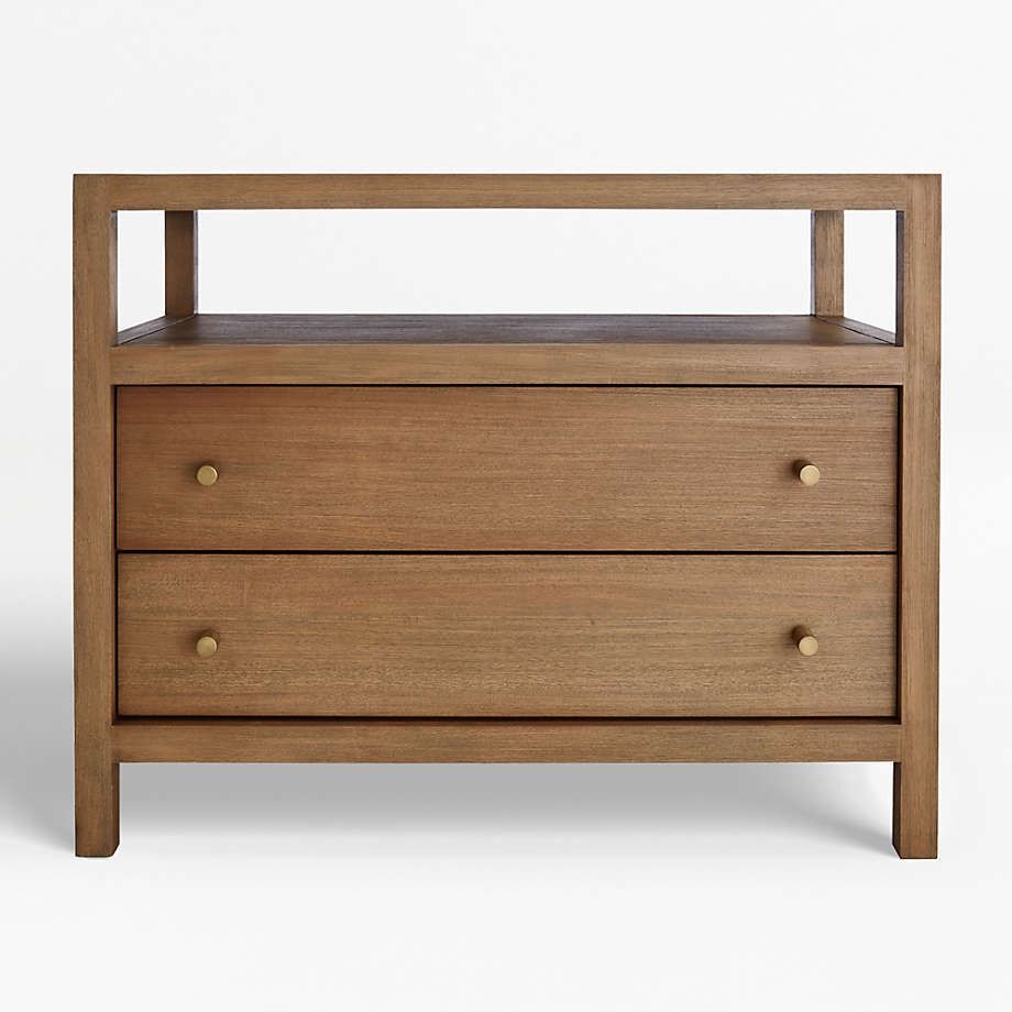 Keane Driftwood Solid Wood Charging Nightstand thumbnail 3